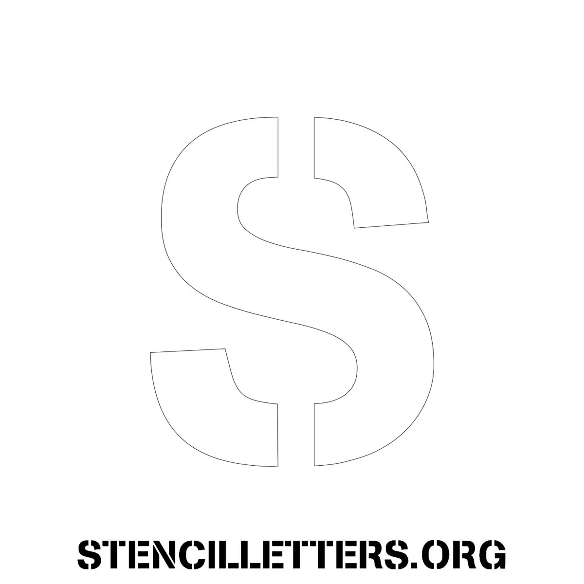 4 Inch Free Printable Individual 246 Light Stencil Uppercase Letter Stencils