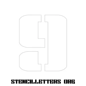1 Inch Free Printable Individual 248 Artistic Bold Number Stencils
