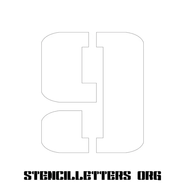 2 Inch Free Printable Individual 248 Artistic Bold Number Stencils