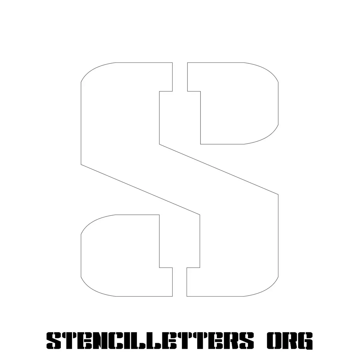 4 Inch Free Printable Individual 248 Artistic Bold Uppercase Letter Stencils