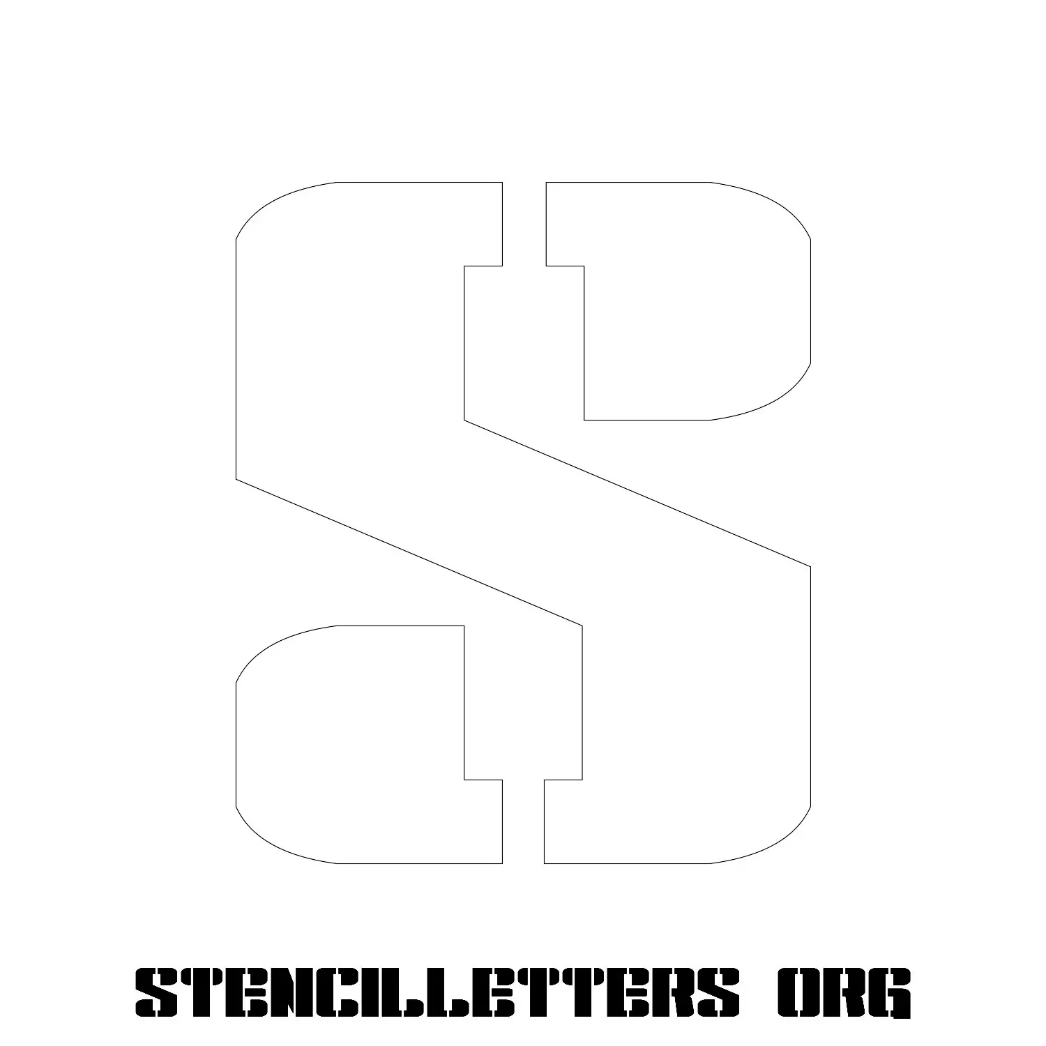 5 Inch Free Printable Individual 248 Artistic Bold Uppercase Letter Stencils