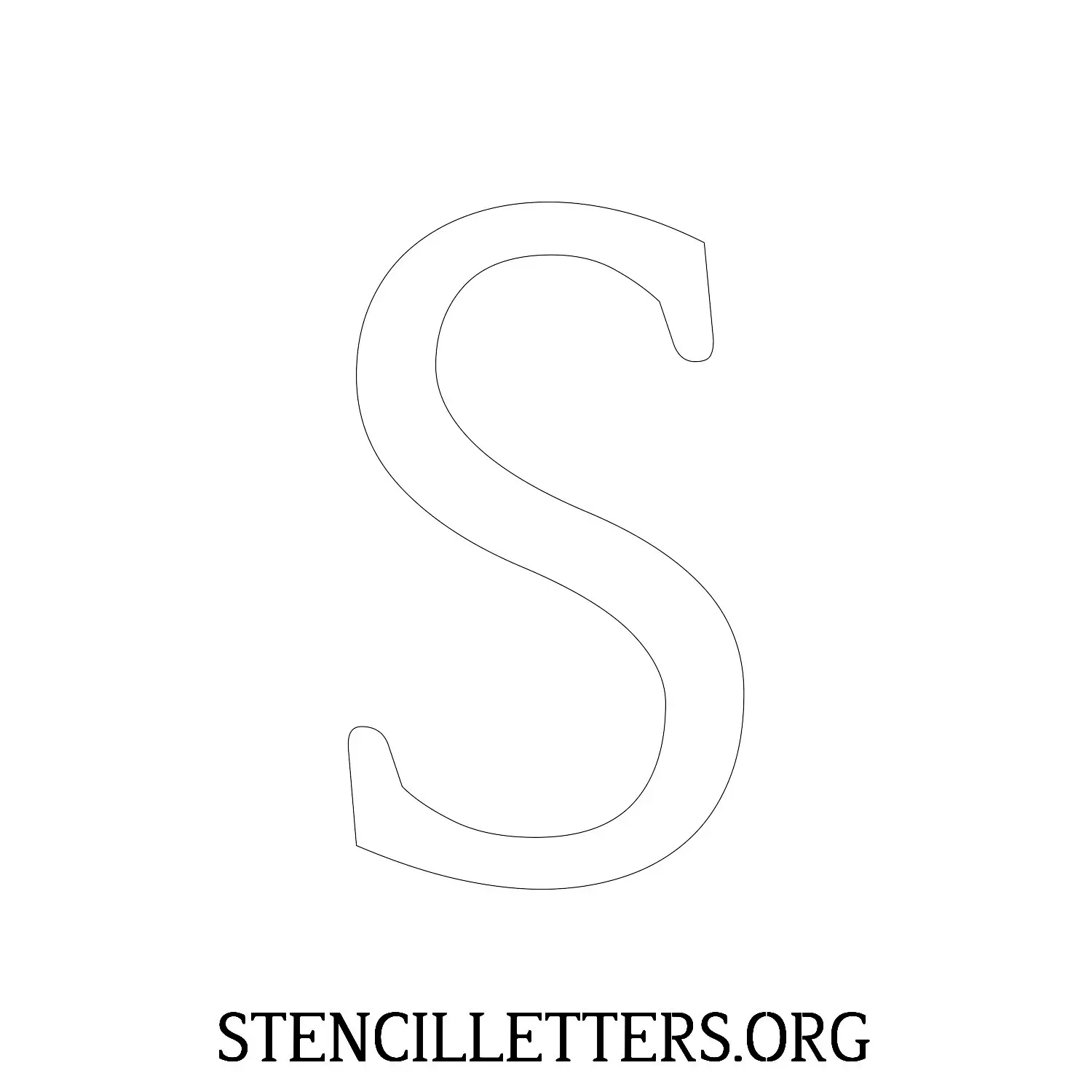 5 Inch Free Printable Individual 25 Elegant Uppercase Letter Stencils