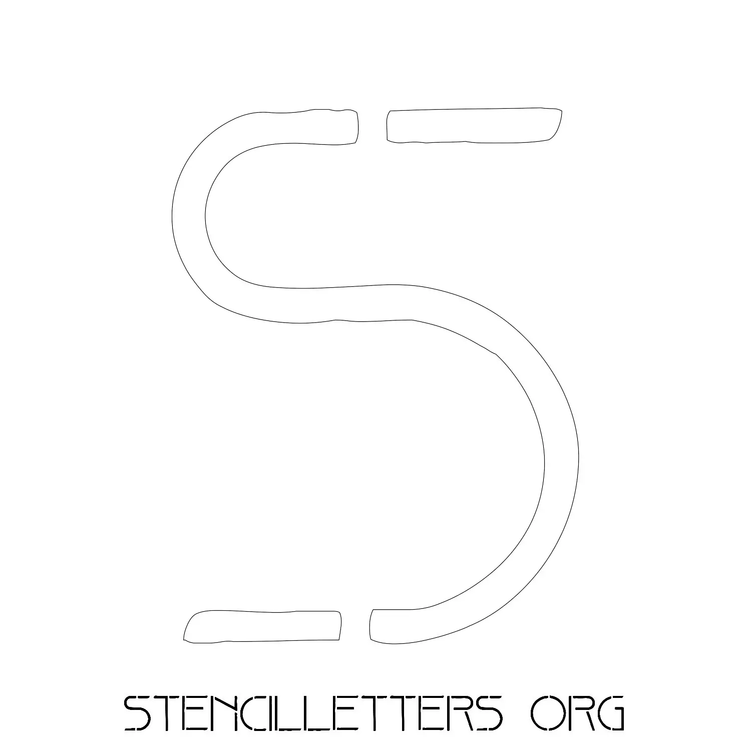5 Inch Free Printable Individual 251 Fine Letters Uppercase Letter Stencils