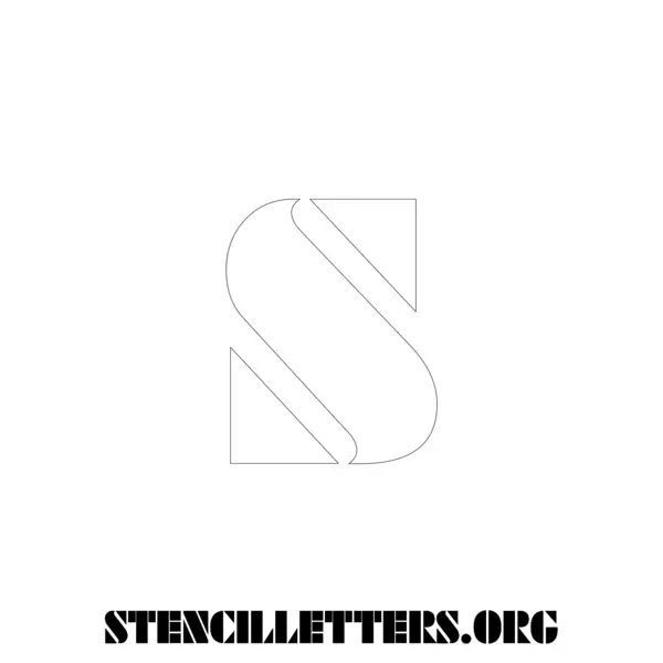 2 Inch Free Printable Individual 252 Futuristic Lowercase Letter Stencils