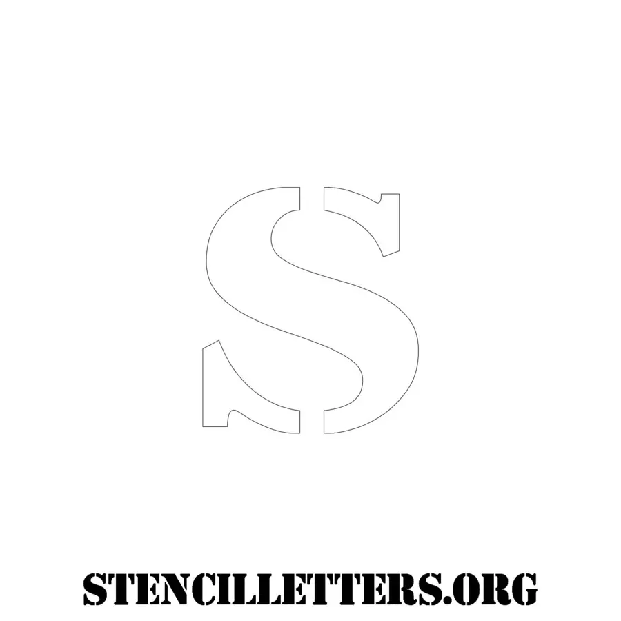 3 Inch Free Printable Individual 253 Army Lowercase Letter Stencils