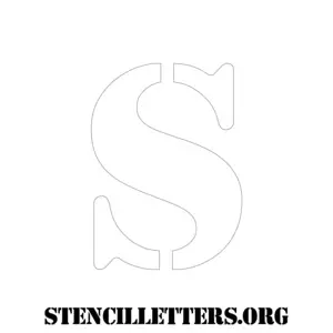 1 Inch Free Printable Individual 253 Army Uppercase Letter Stencils