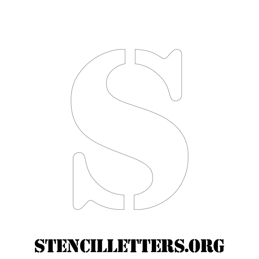 3 Inch Free Printable Individual 253 Army Uppercase Letter Stencils