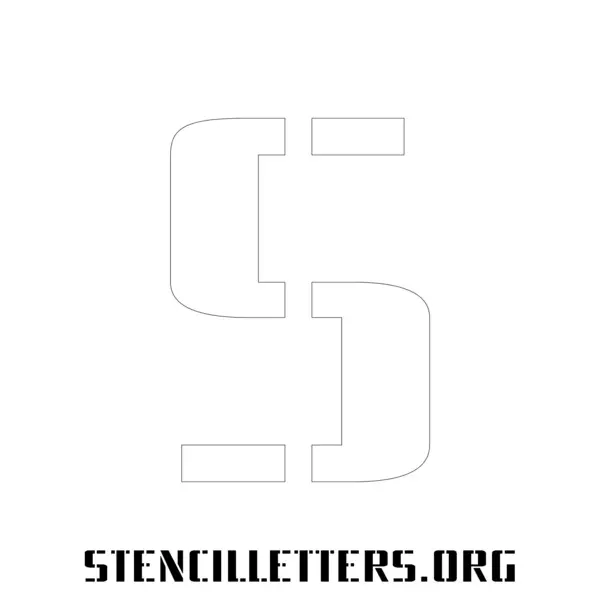 2 Inch Free Printable Individual 255 Square Uppercase Letter Stencils