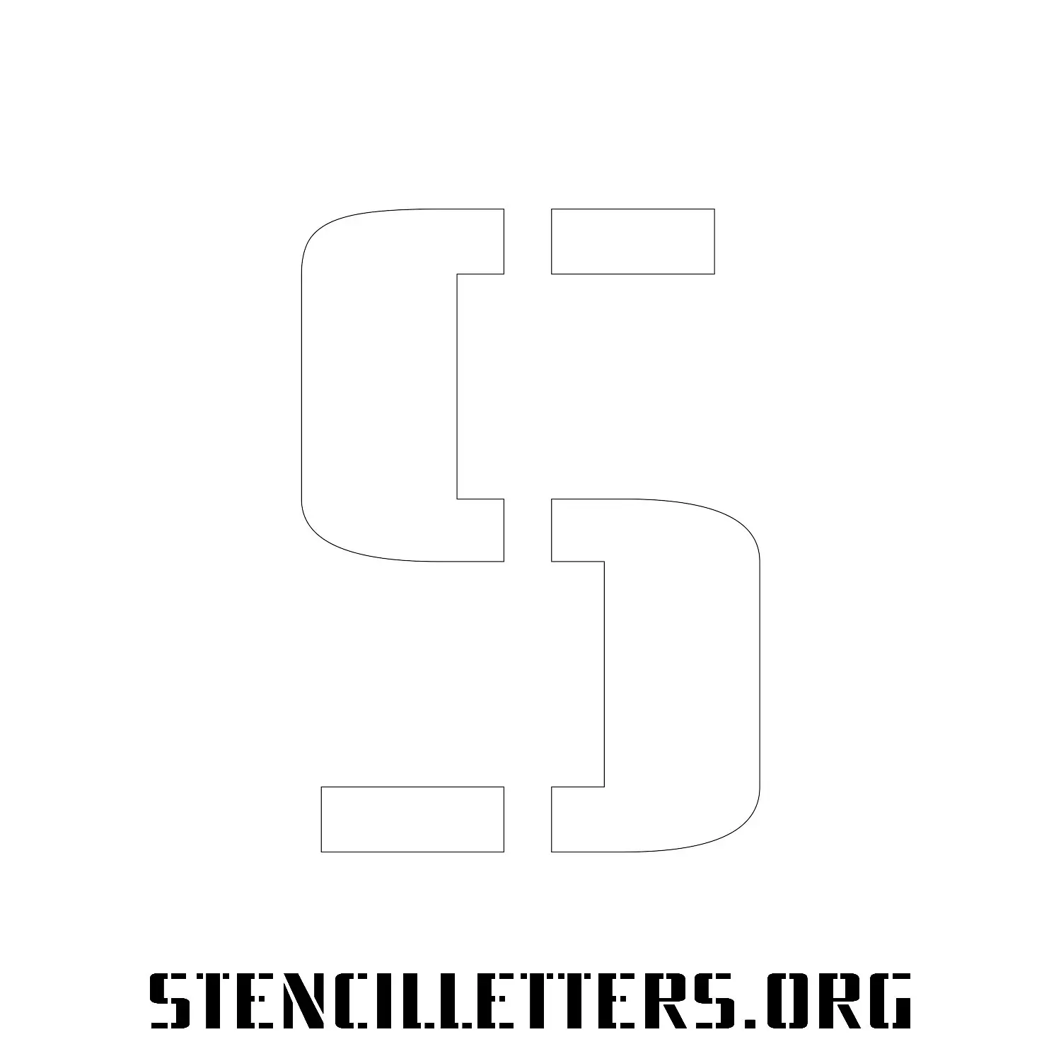 5 Inch Free Printable Individual 255 Square Uppercase Letter Stencils