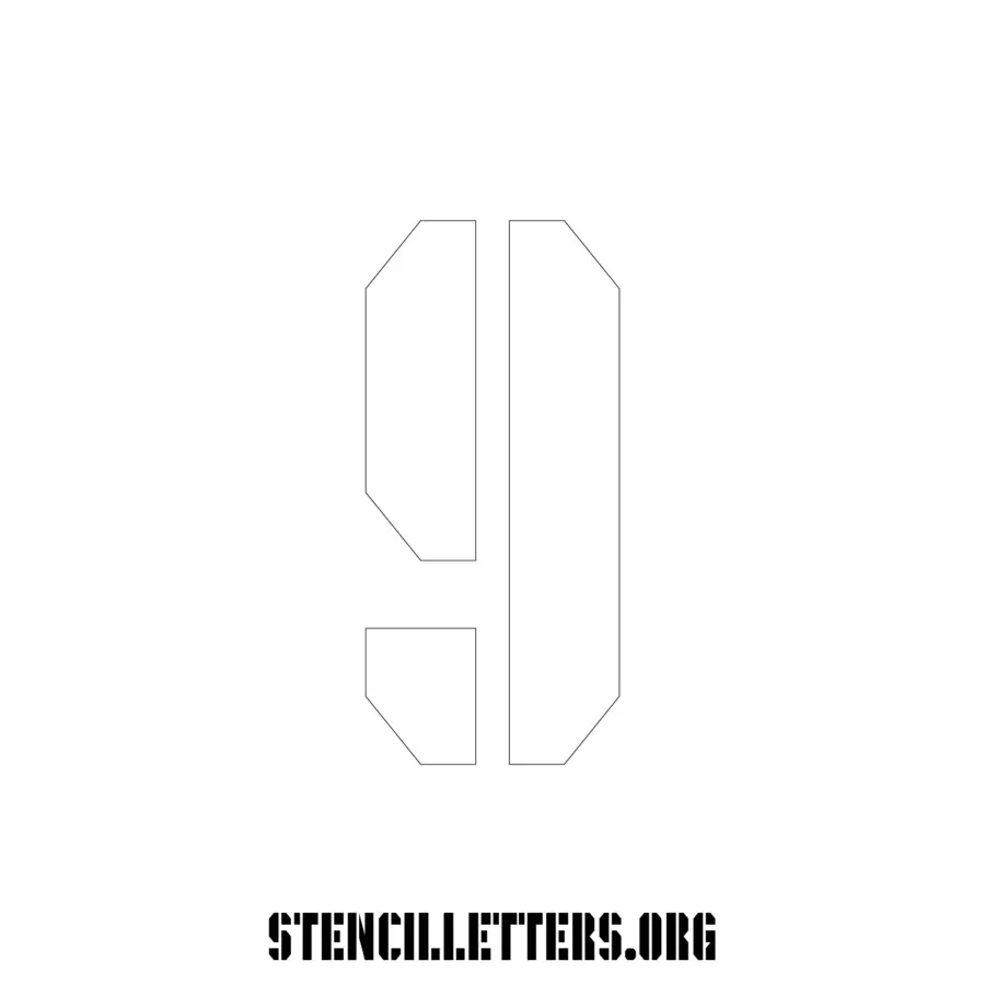 3 Inch Free Printable Individual 256 Army Number Stencils