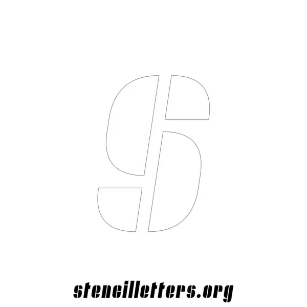 2 Inch Free Printable Individual 257 Slanted Lowercase Letter Stencils