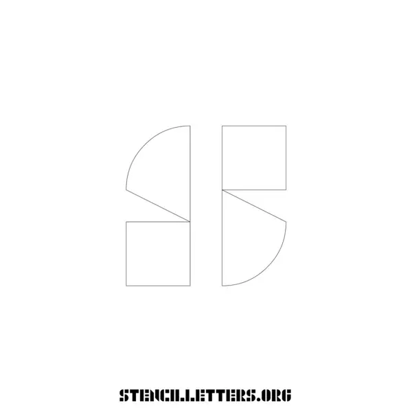 2 Inch Free Printable Individual 258 Decorative Lowercase Letter Stencils