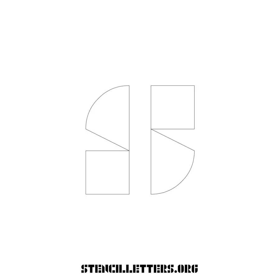 3 Inch Free Printable Individual 258 Decorative Lowercase Letter Stencils