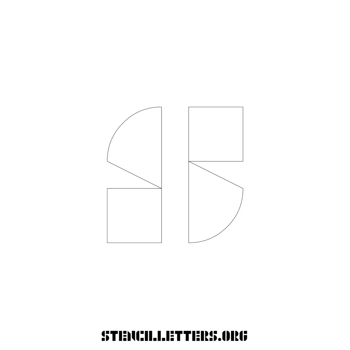 4 Inch Free Printable Individual 258 Decorative Lowercase Letter Stencils