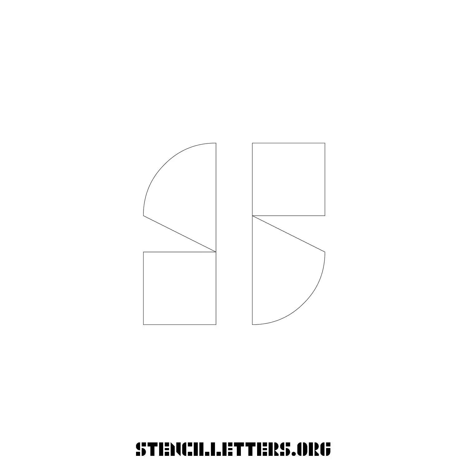 5 Inch Free Printable Individual 258 Decorative Lowercase Letter Stencils