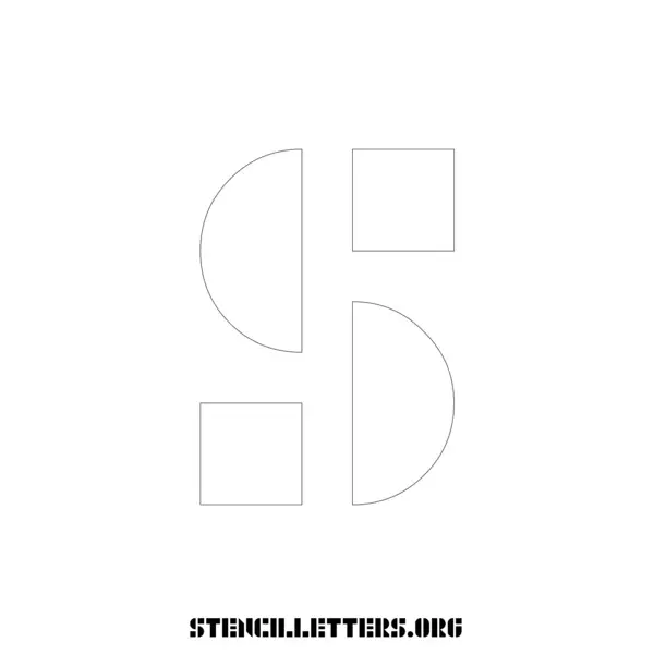 2 Inch Free Printable Individual 258 Decorative Uppercase Letter Stencils