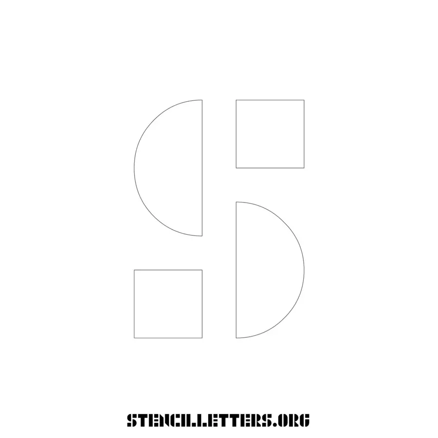 3 Inch Free Printable Individual 258 Decorative Uppercase Letter Stencils