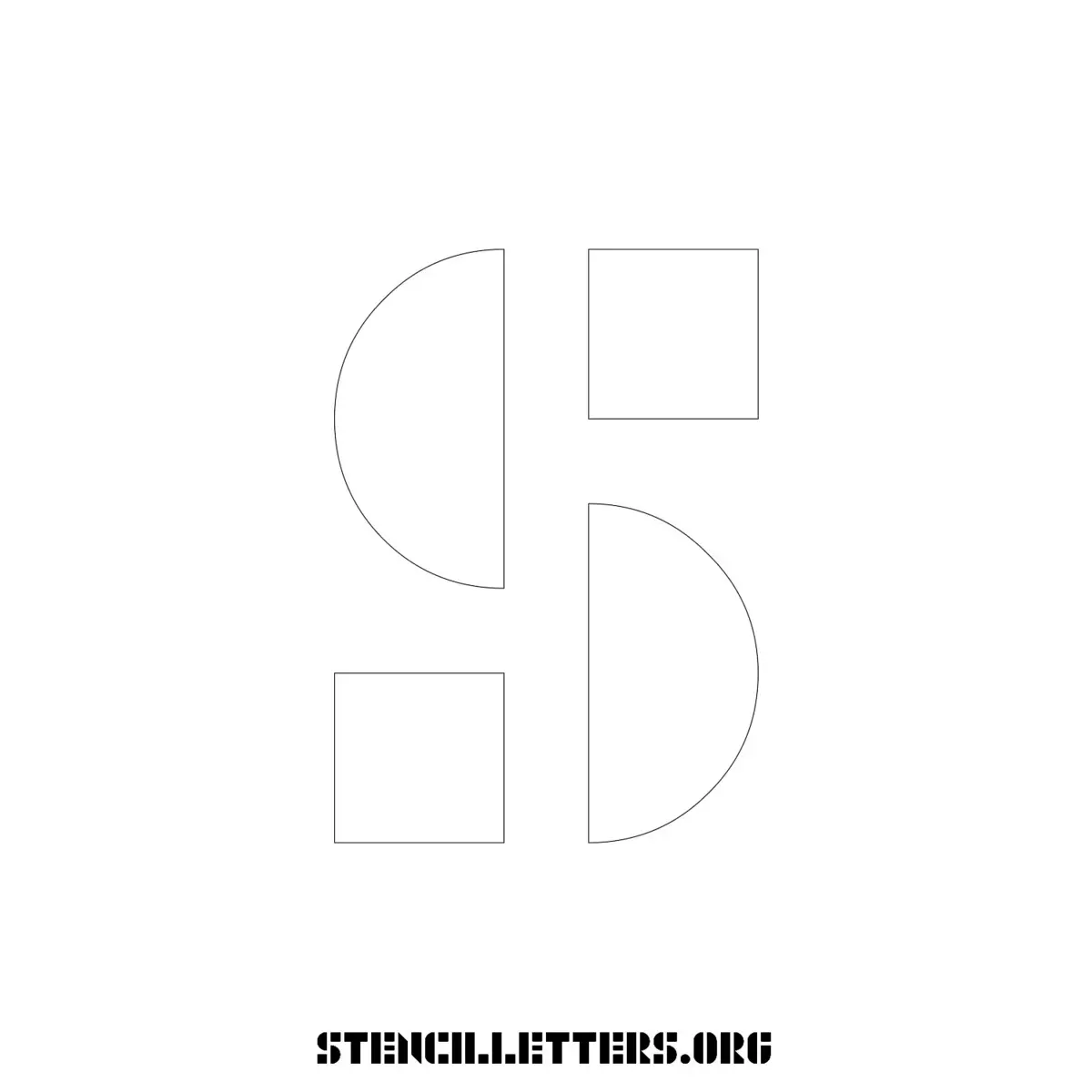 4 Inch Free Printable Individual 258 Decorative Uppercase Letter Stencils