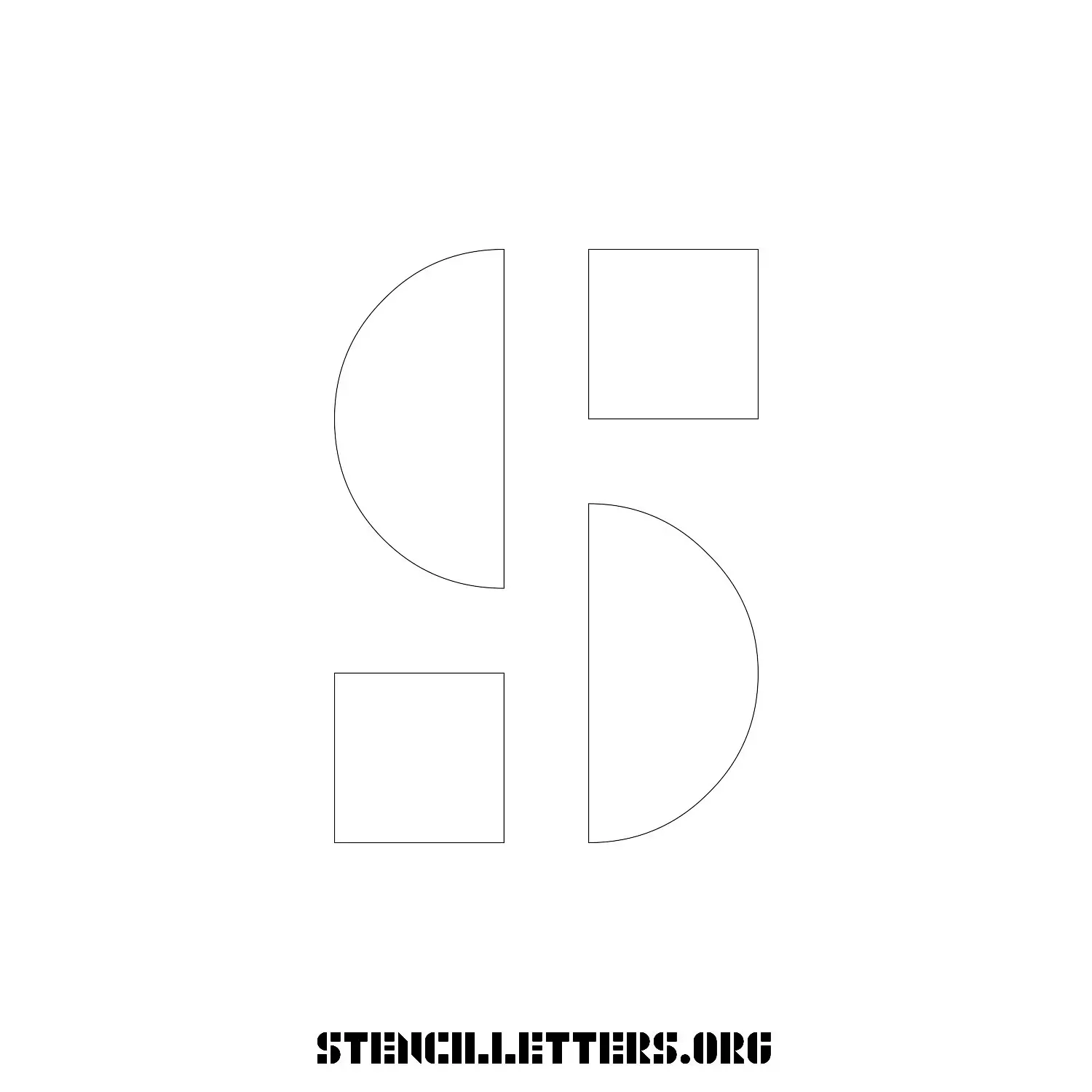 5 Inch Free Printable Individual 258 Decorative Uppercase Letter Stencils