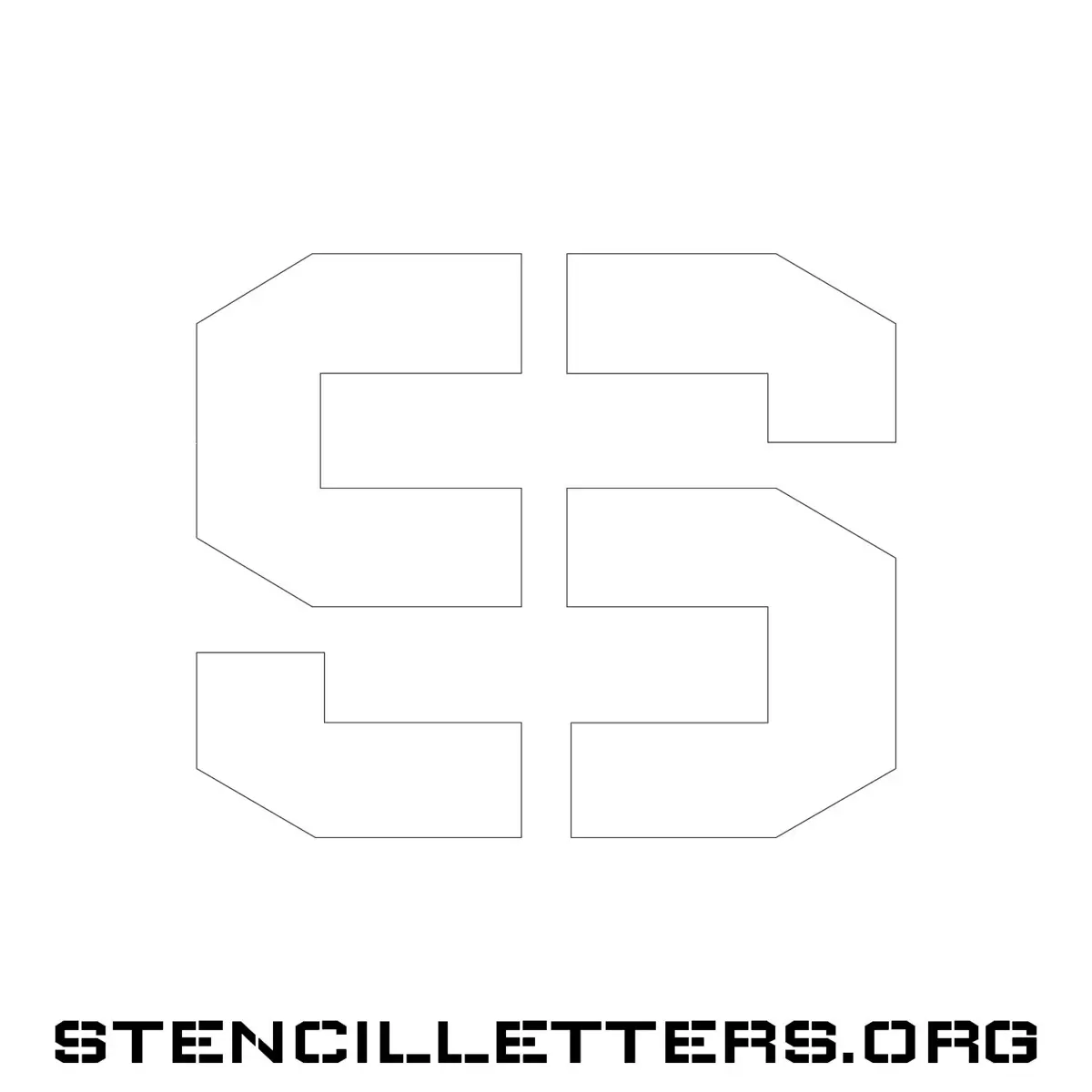 4 Inch Free Printable Individual 259 Elegant Uppercase Letter Stencils