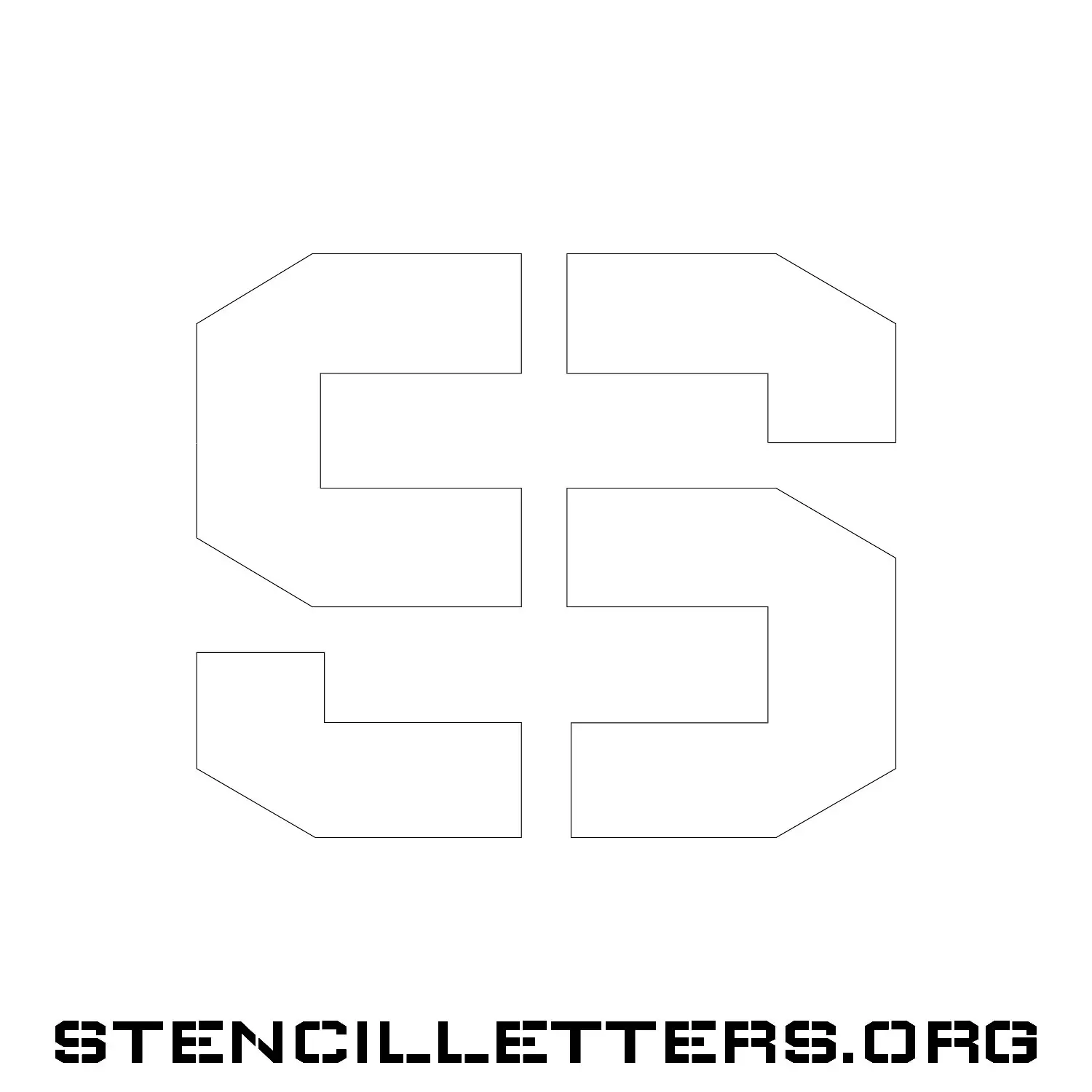 5 Inch Free Printable Individual 259 Elegant Uppercase Letter Stencils