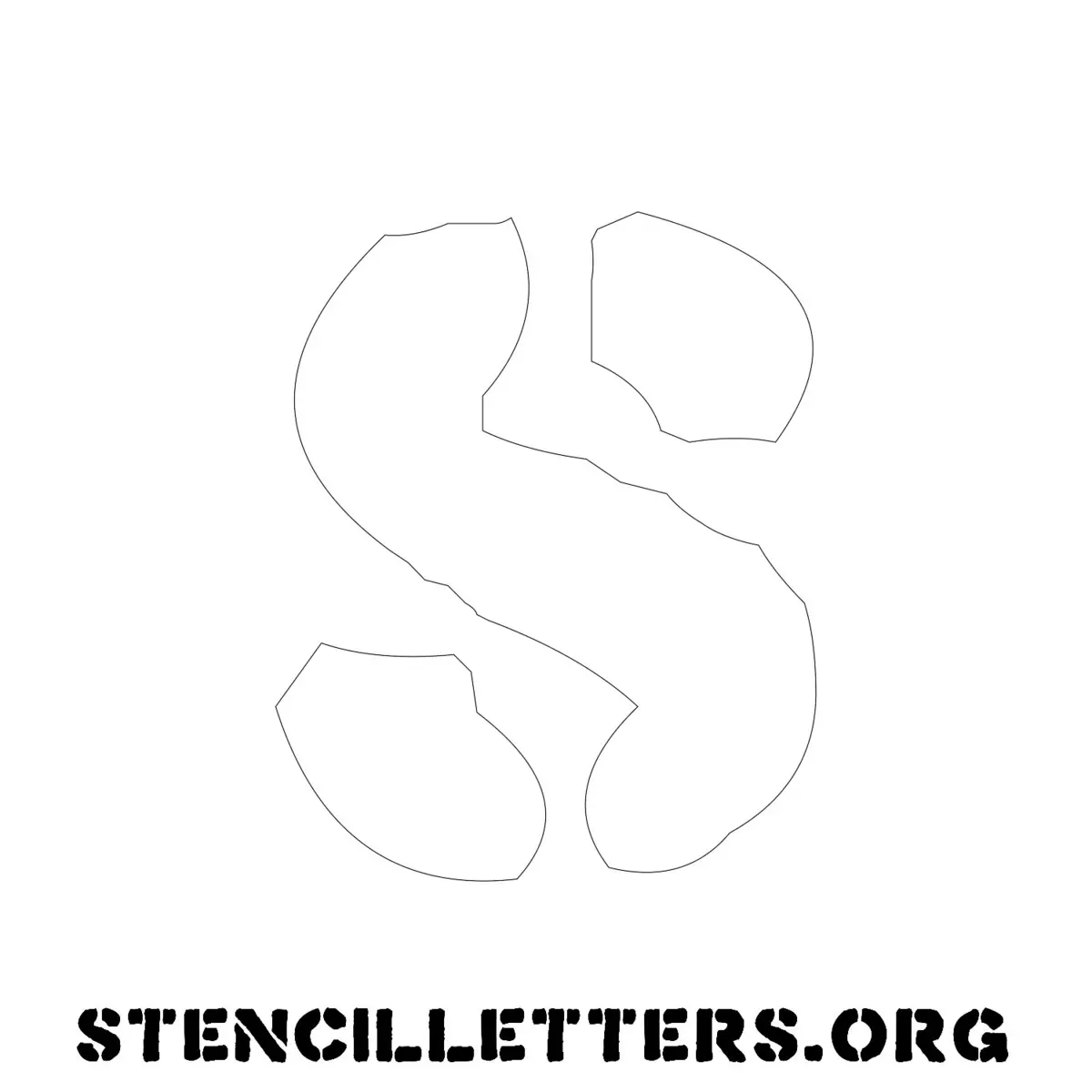 4 Inch Free Printable Individual 261 Stone Uppercase Letter Stencils