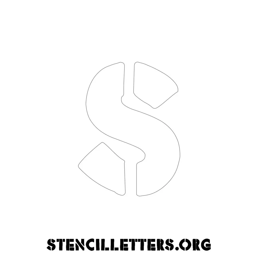 3 Inch Free Printable Individual 263 Primitive Uppercase Letter Stencils