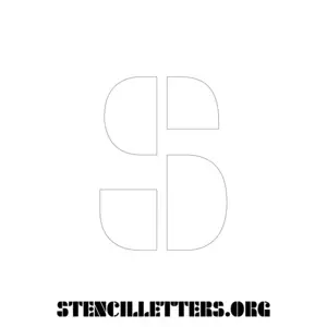 1 Inch Free Printable Individual 264 Round Uppercase Letter Stencils