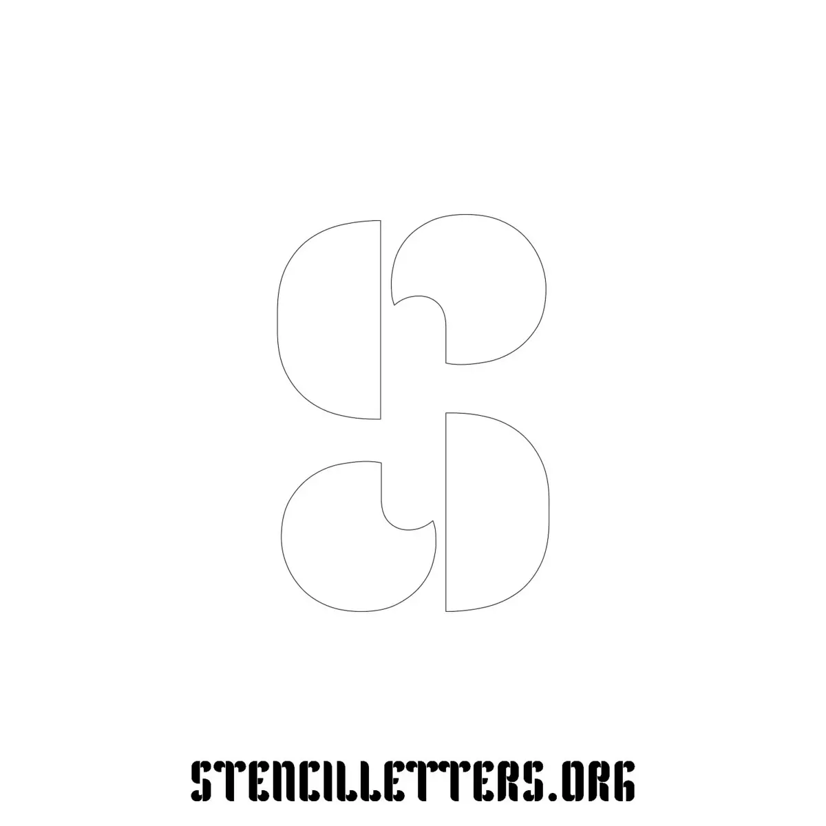 4 Inch Free Printable Individual 265 Decorative Lowercase Letter Stencils