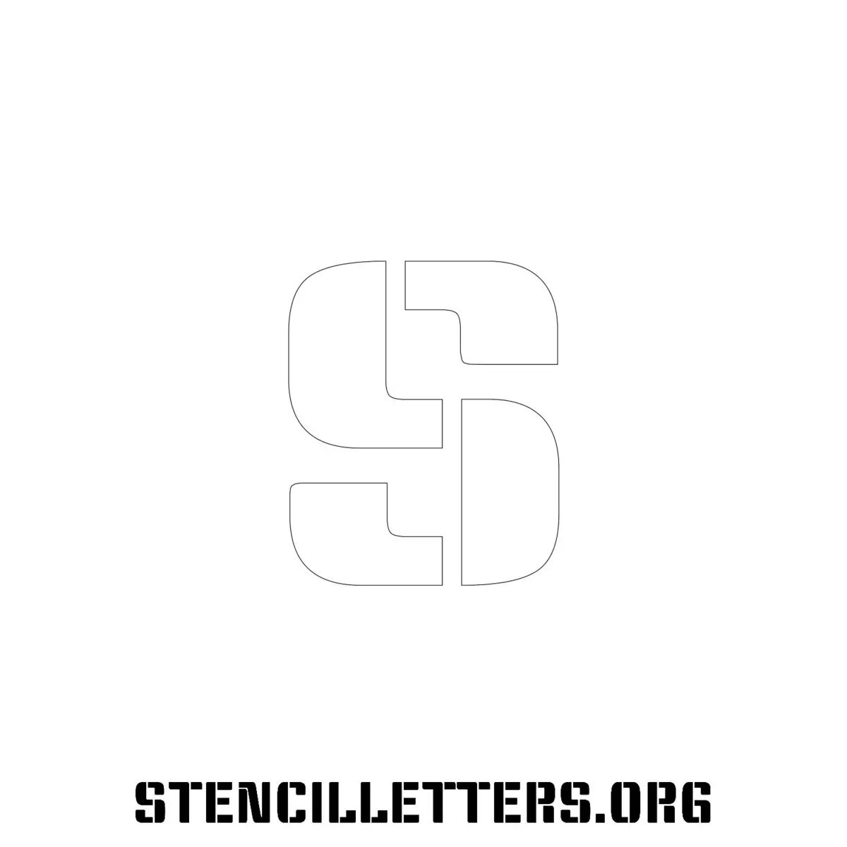 4 Inch Free Printable Individual 266 Display Type Lowercase Letter Stencils