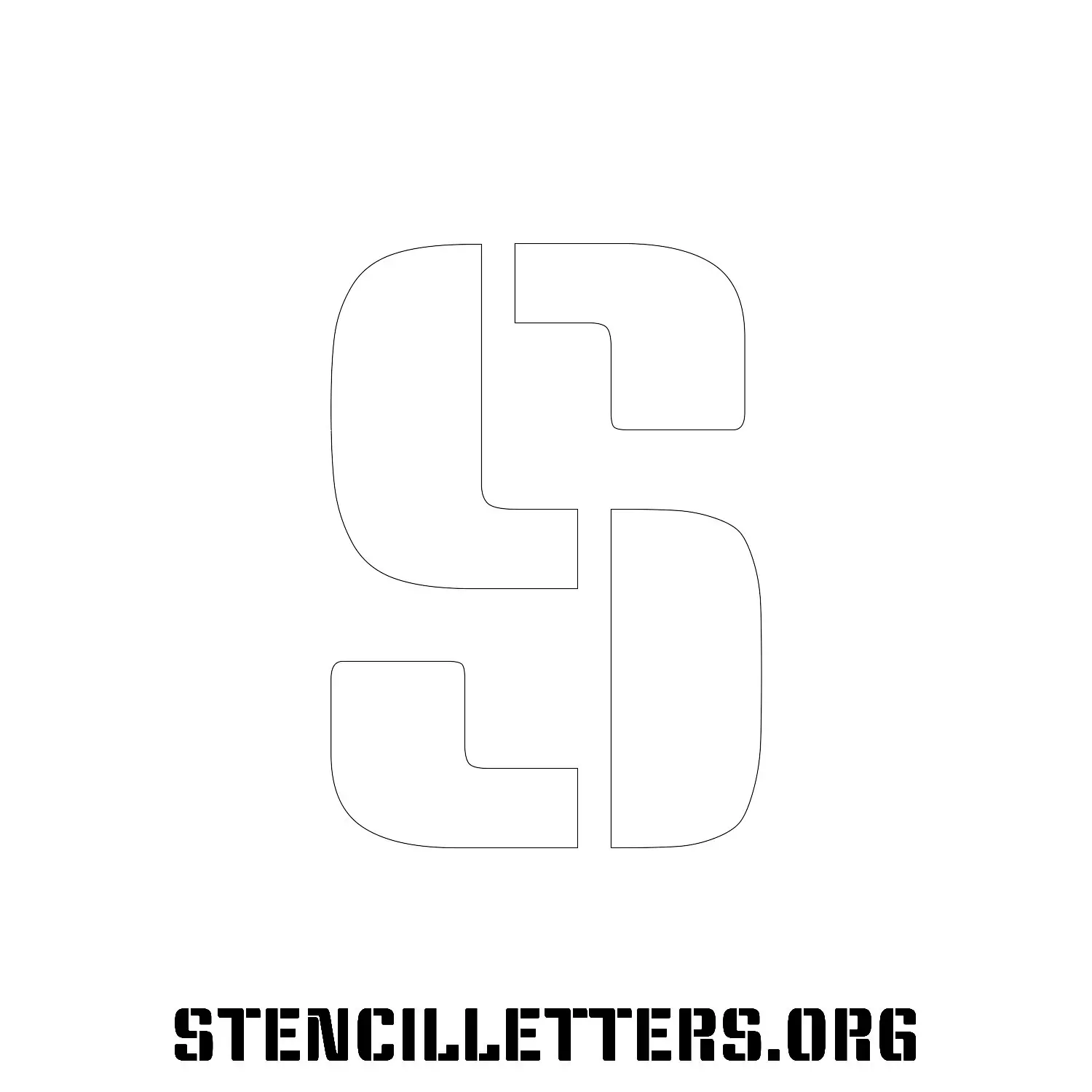 5 Inch Free Printable Individual 266 Display Type Uppercase Letter Stencils