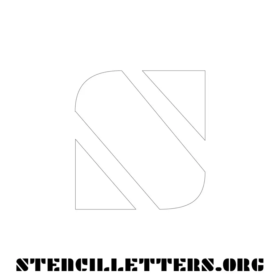 3 Inch Free Printable Individual 268 Decorative Uppercase Letter Stencils
