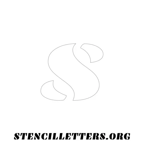 2 Inch Free Printable Individual 269 Bold Lowercase Letter Stencils