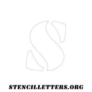 1 Inch Free Printable Individual 269 Bold Uppercase Letter Stencils