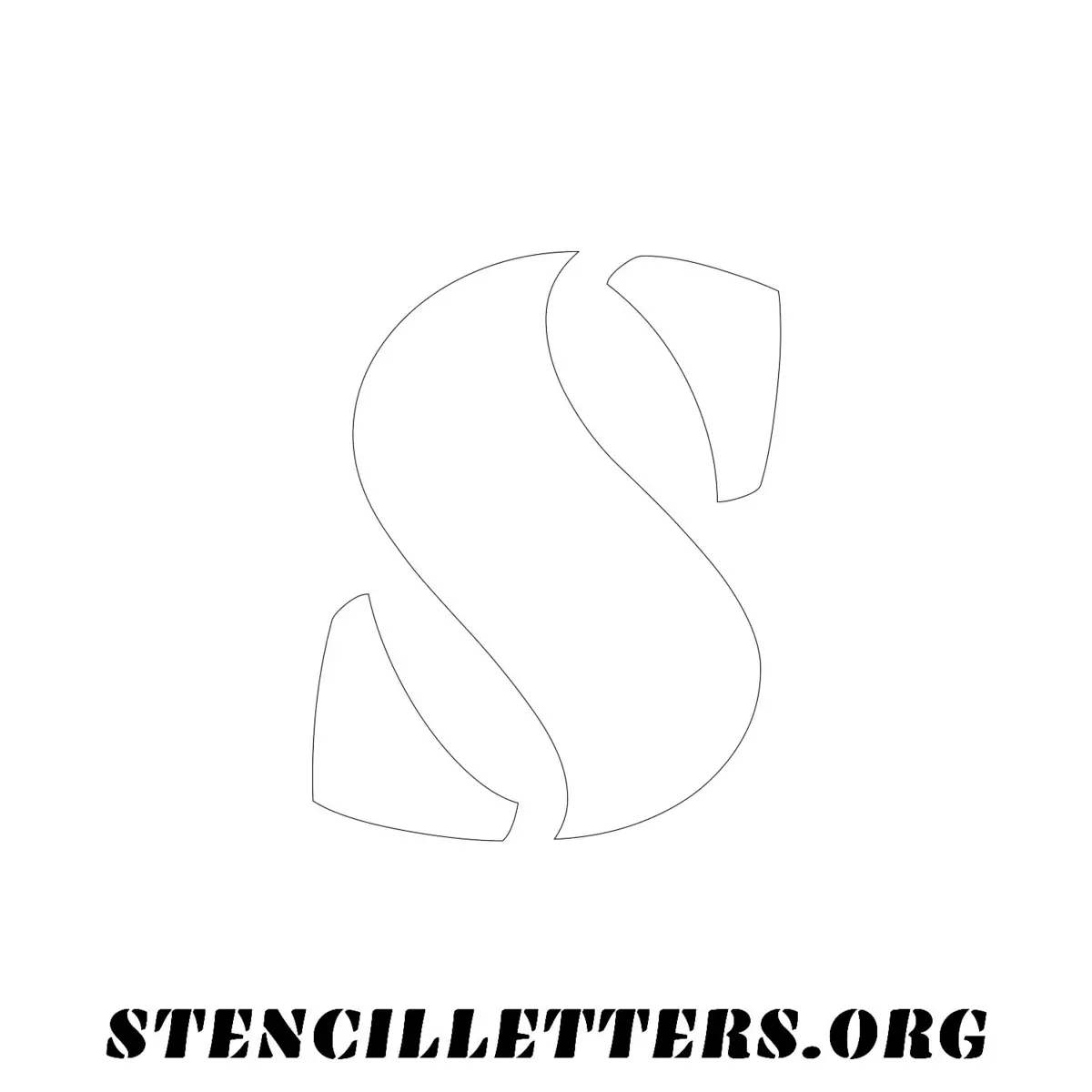 4 Inch Free Printable Individual 269 Bold Uppercase Letter Stencils