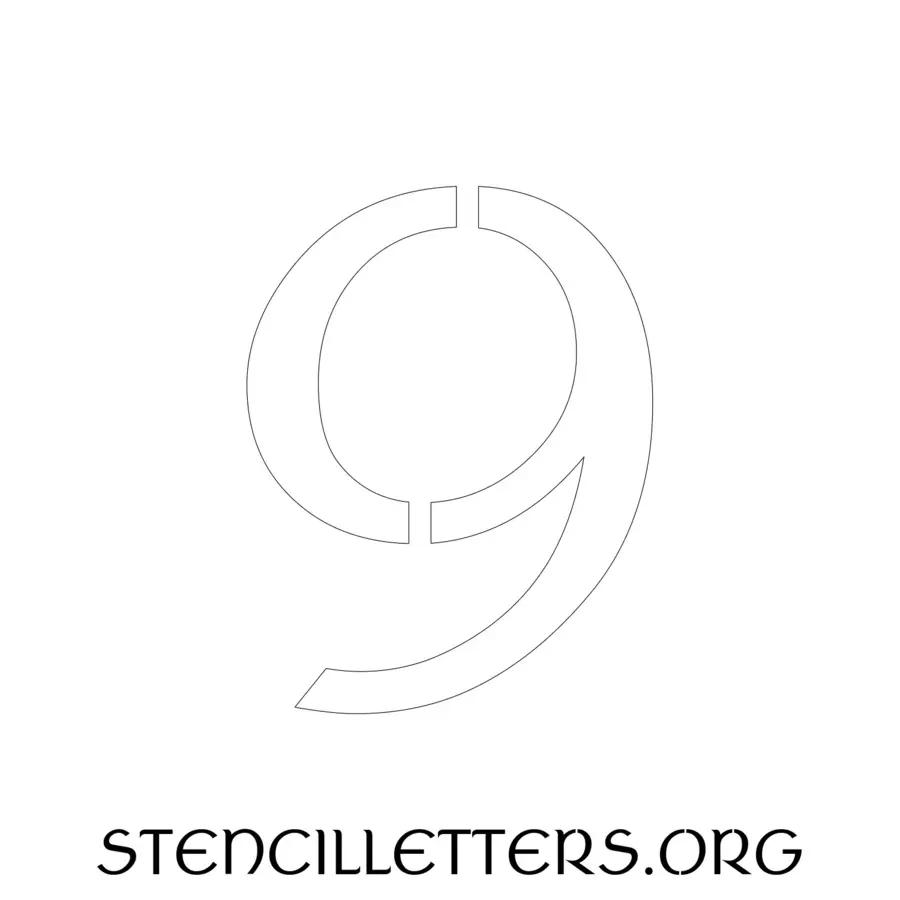 3 Inch Free Printable Individual 27 Celtic Number Stencils