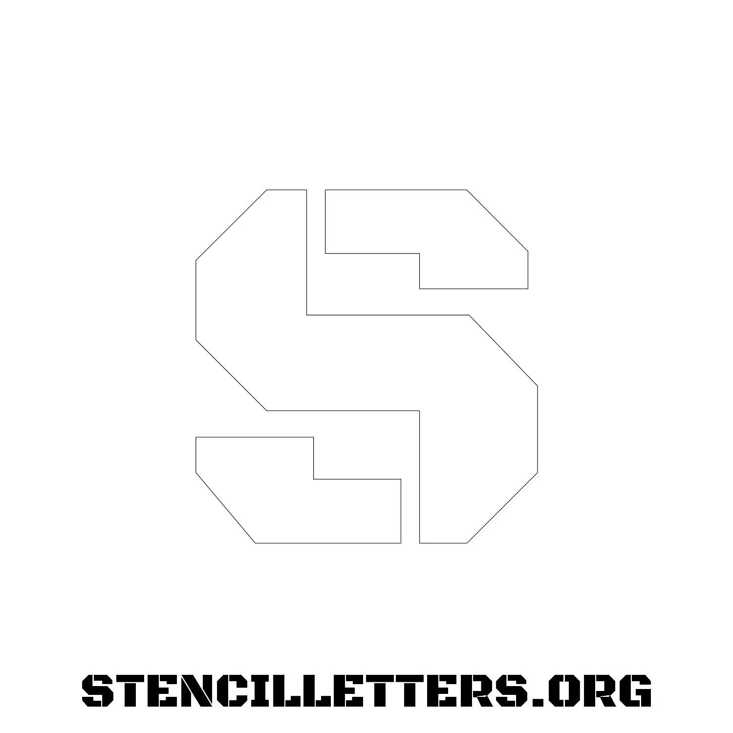 5 Inch Free Printable Individual 270 Heavy Uppercase Letter Stencils