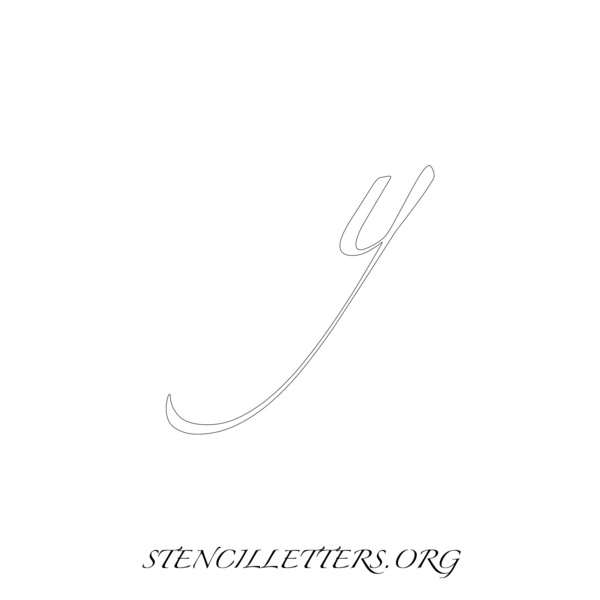 2 Inch Free Printable Individual 271 Cursive Lowercase Letter Stencils ...