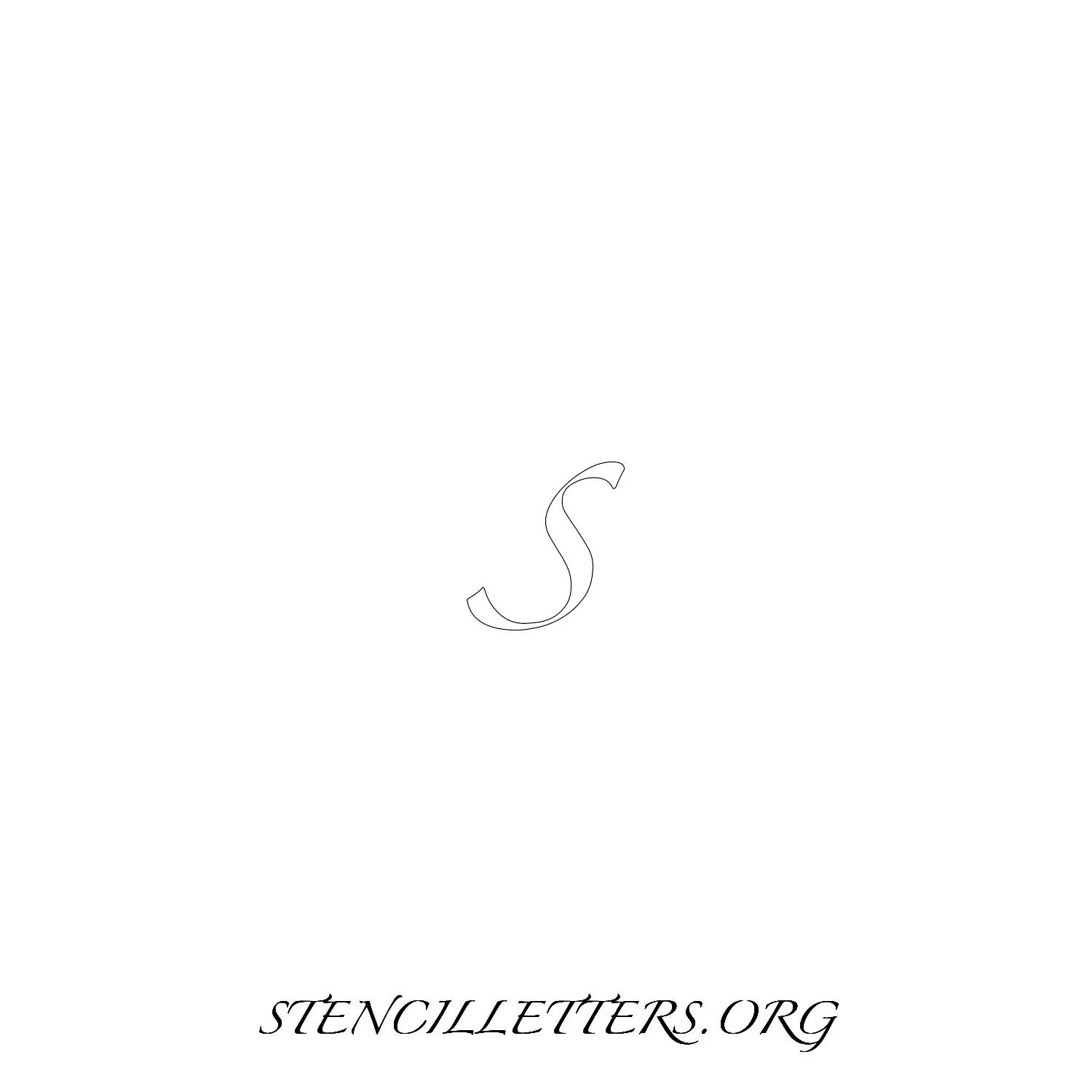 5 Inch Free Printable Individual 271 Cursive Lowercase Letter Stencils