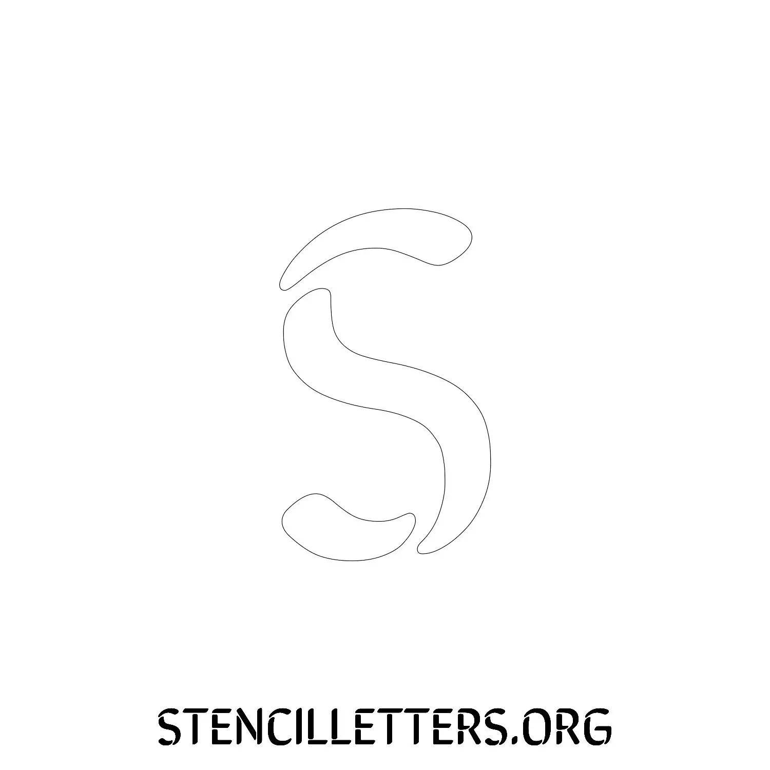 5 Inch Free Printable Individual 275 Display Type Uppercase Letter Stencils