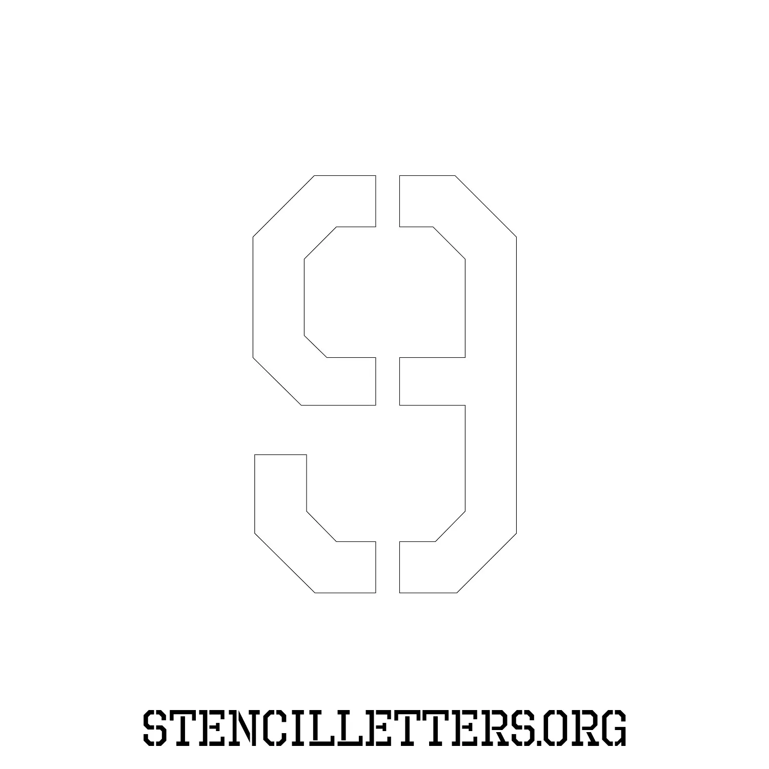 5 Inch Free Printable Individual 280 Military Number Stencils