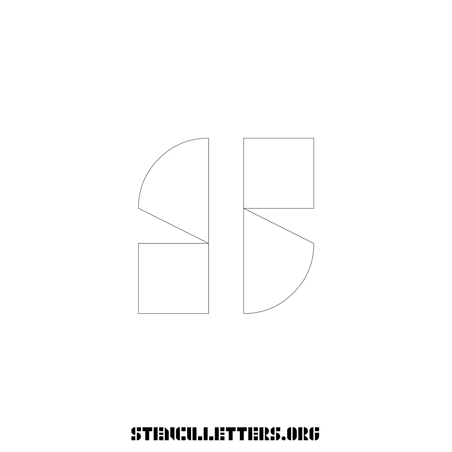 5 Inch Free Printable Individual 282 Decorative Lowercase Letter Stencils