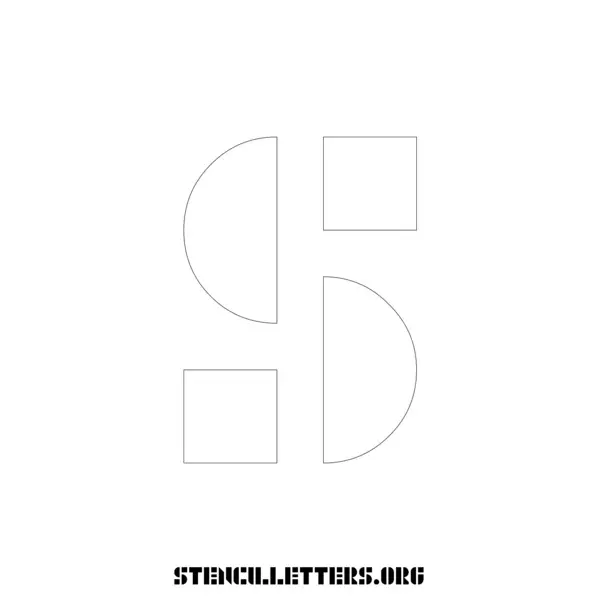 2 Inch Free Printable Individual 282 Decorative Uppercase Letter Stencils