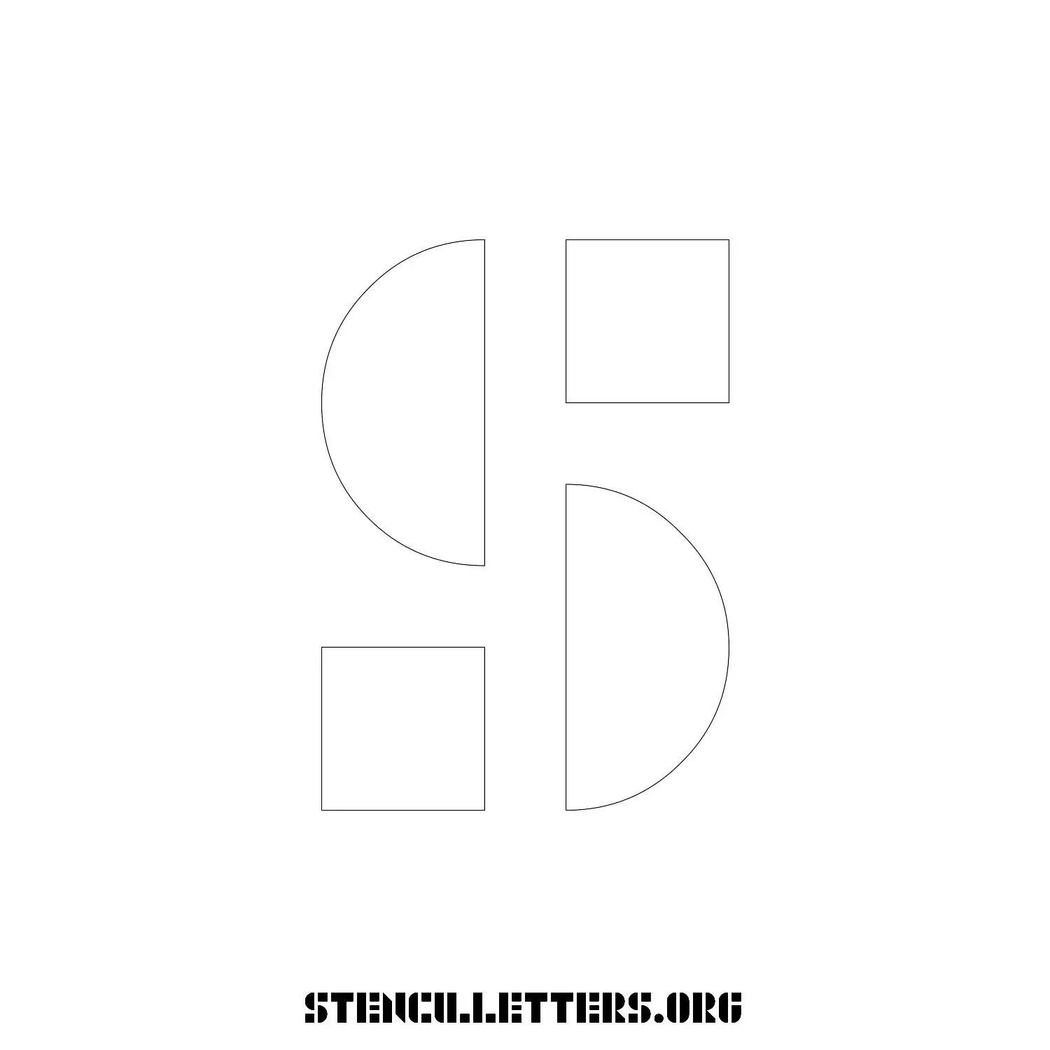 5 Inch Free Printable Individual 282 Decorative Uppercase Letter Stencils