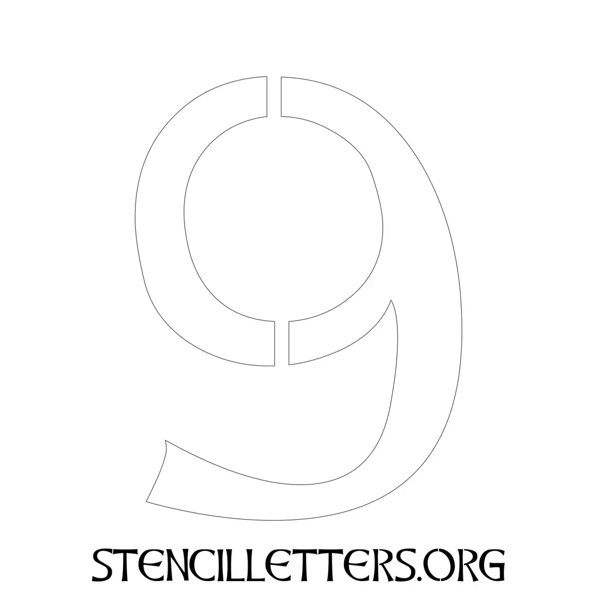 4 Inch Free Printable Individual 29 Celtic Number Stencils