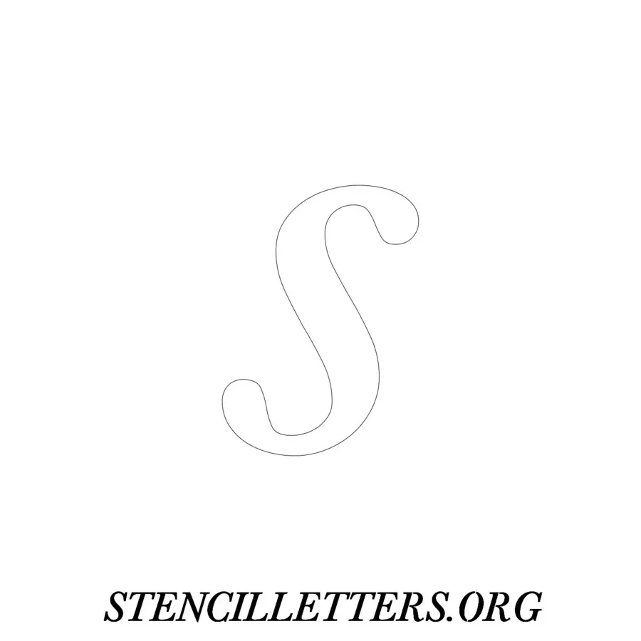 3 Inch Free Printable Individual 32 Italic Lowercase Letter Stencils