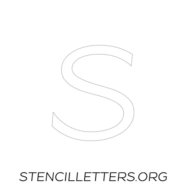 2 Inch Free Printable Individual 34 Italic Lowercase Letter Stencils