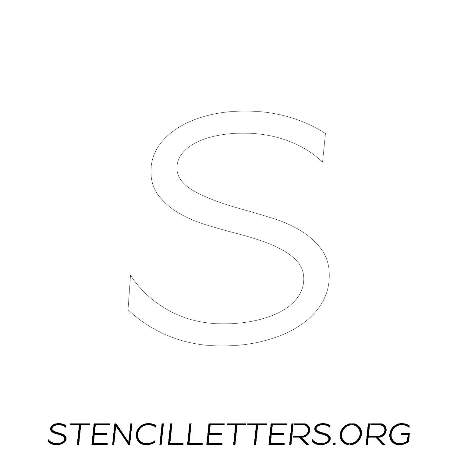 5 Inch Free Printable Individual 34 Italic Lowercase Letter Stencils
