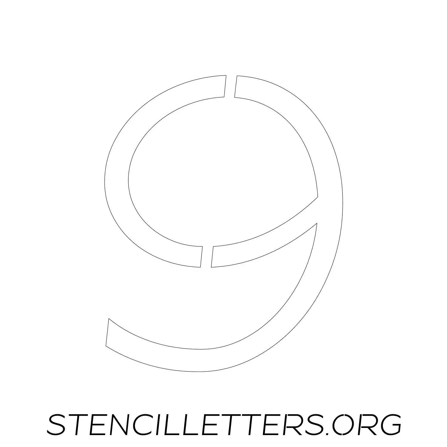 5 Inch Free Printable Individual 34 Italic Number Stencils