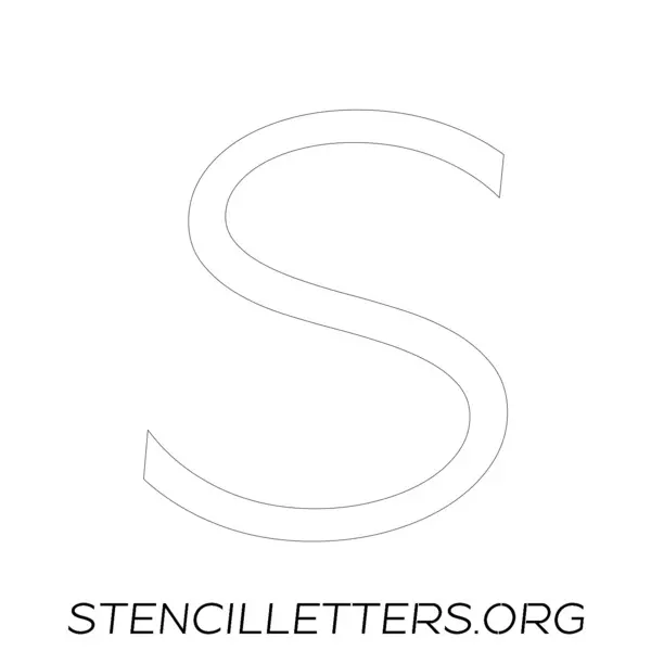 2 Inch Free Printable Individual 34 Italic Uppercase Letter Stencils